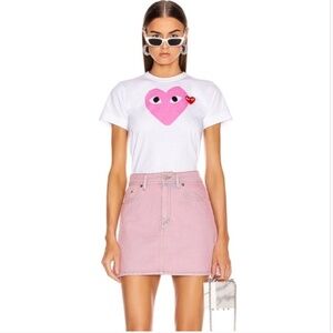 Comme des Garçons PLAY Tee Shirt Pink Heart